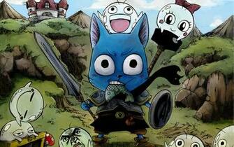 Fairy Tail Cats Drawn Happy iPhone Wallpaper