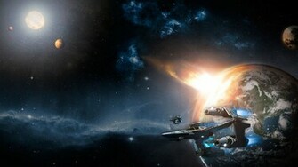 Spaceship Wallpaper Image Dark Force Science Fiction Fantasy Fan