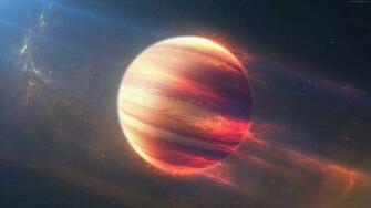 Wallpaper Space Fire Planet Exoplanet