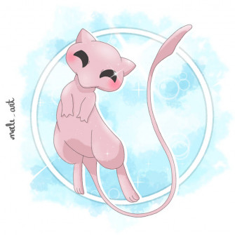 Mew Fan Art Pokemon By Noeleart Deku51g Pre Wallpaper