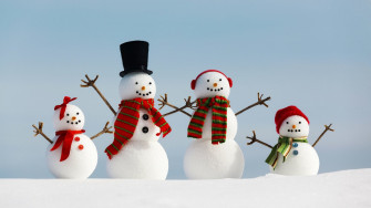 Winter Snowman Wallpaper