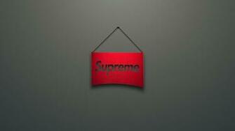 Wallpaper Supreme Logo Red Minimalism Full HD