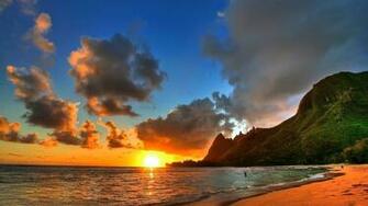 Beautiful Scenery Summer Evening Beach Wallpaper Pictures And