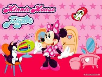 Minnie Mouse And Figaro Wallpaper