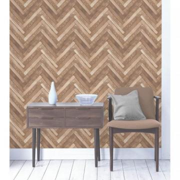 Fine Decor Distinctive Parquet Wood Wallpaper Natural Beige