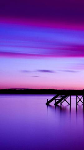 Pier At Sunset iPhone Wallpaper
