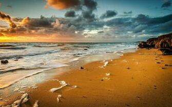 Sea Image Sky Foam HD Beach Wallpaper Waves Sand