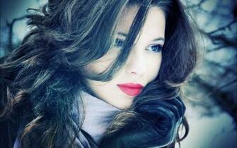 HD Wallpaper Red Lips Beautiful Girl Pictures