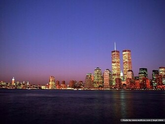 Twin Towers And Skyline World Trade Center