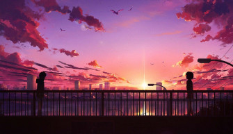 Anime Sunset Wallpaper