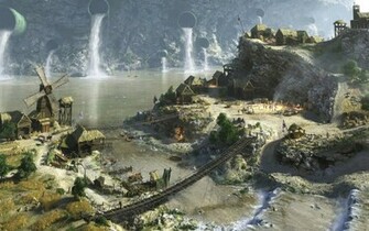 Medieval Village Wallpaper