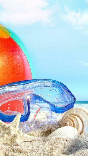 Cool Beach Accessories iPhone 5s Wallpaper