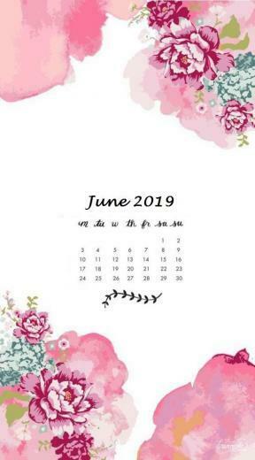 Cute Flower June iPhone Wallpaper Calendar Calender In