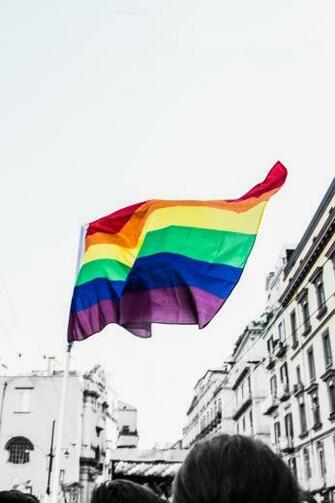 Pride Flag Aesthetics In Rainbow Image Parade