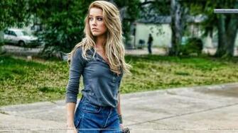 Amber Heard Looking Back In Movie Drive Angry Wallpaper