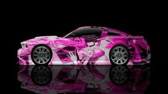 Ford Mustang Gt Side Anime Aerography Car Bugatti Vision