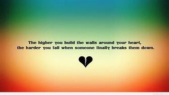Broken Heart Sad Quotes With Wallpaper Image HD