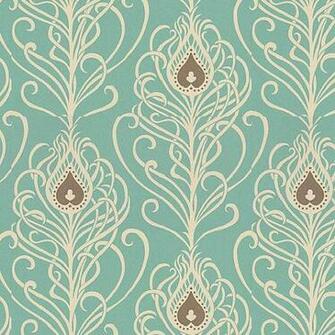 Blue Rose Wallpaper Duck Egg