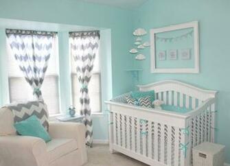 Aqua And Gray Chevron Nursery Project