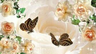 Peach Flowers Wide High Resolution Wallpaper