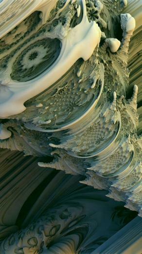 Fractal Marble Sculpture Mobile Wallpaper
