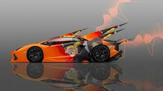Wallpaper Tony Kokhan Lamborghini Aventador Side Anime Naruto