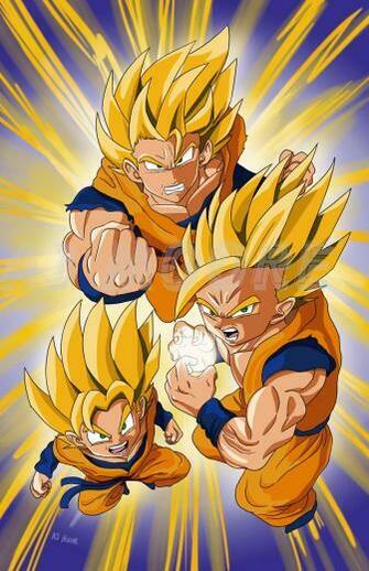 Goku Gohan Goten Super Saiyan Dragonball Z By Gudfit