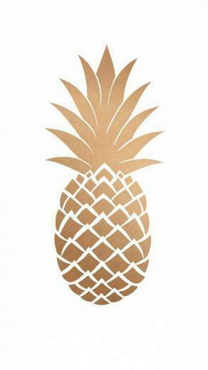 Wallpaper Phones Background Gold Pineapple