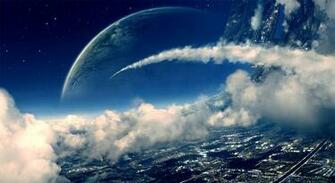 Wallpaper Giant Habitable Space Station Desktop