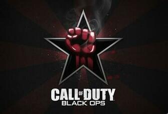 Wallpaper Call Of Duty Black Ops Fist Star Logo