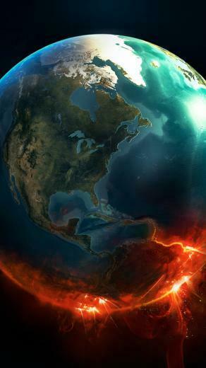 Fire Earth iPhone 5s Wallpaper iPad
