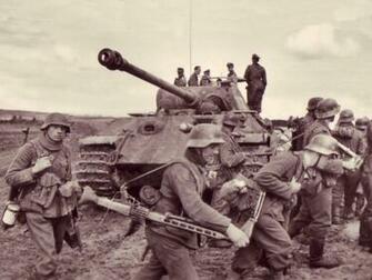 Panther And German Troops By F3nrirwolf
