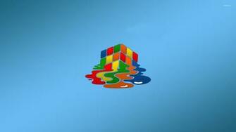 Melting Rubik S Cube Wallpaper Minimalistic