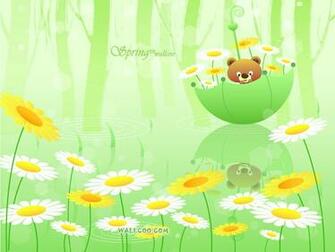 Variasi Pena Korean Spring Background Wallpaper