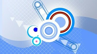 Blue Circles And Shapes Wallpaper