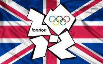 London Olympics Logo With Uk Flag Background Wide