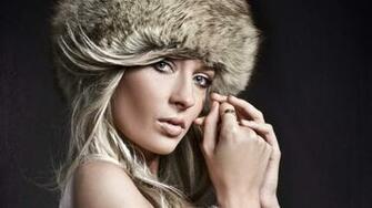 Girl In A Fur Hat Wallpaper And Image Pictures Photos