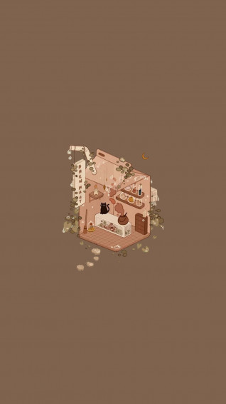 Cute Kawaii Juice Box House Wallpaper