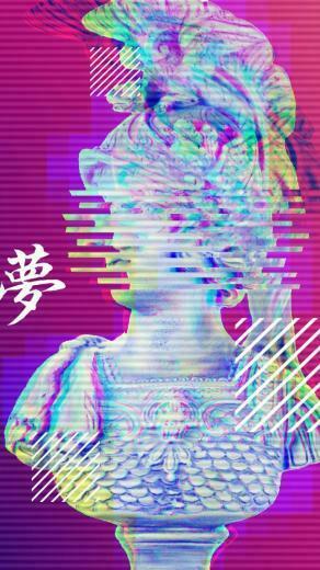 Vaporwave Aesthetic iPhone Wallpaper Top