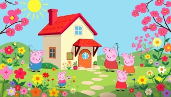 Peppa Pig House Wallpaper