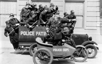 Vintage Police Department Wallpaper