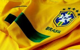 Brazil Soccer Shirt And Logo Wallpaper HD Desktop