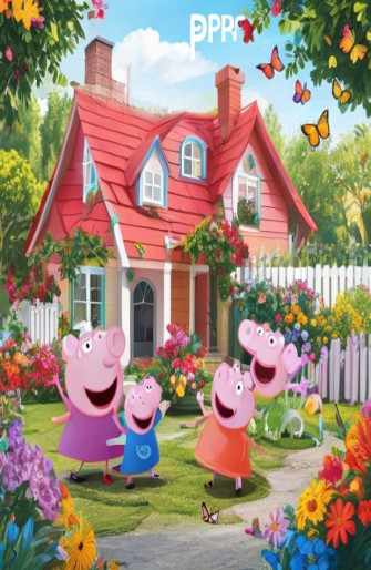 Peppa Pig House HD Wallpaper