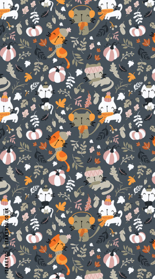 Cute Autumn Wallpaper To Brighten Your Devices Cat On Dark