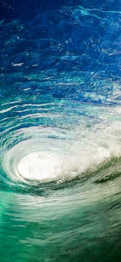 iPhone X Wallpaper Nj06 Wave Cool Summer Vacation Ocean Blue