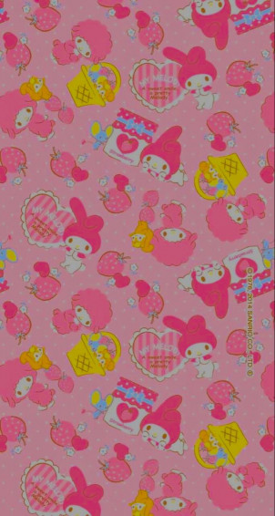 My Melody Sweet Piano Hello Kitty iPhone Wallpaper