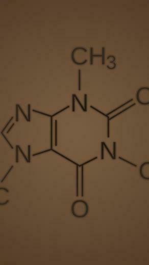 Minimalistic Caffeine Molecule Chemistry Noise Wallpaper