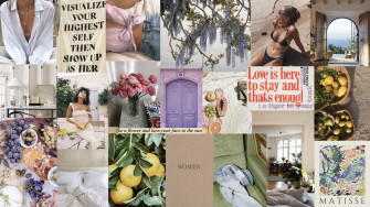 July Mood Boards Aesthetic Desktop Wallpaper Cute Laptop