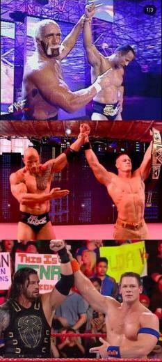 The Evolution Of Passing Torch Hulk Hogan Rock John