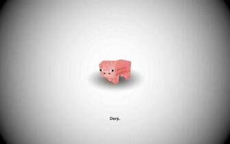 Wallpaper Derp Minecraft Pig